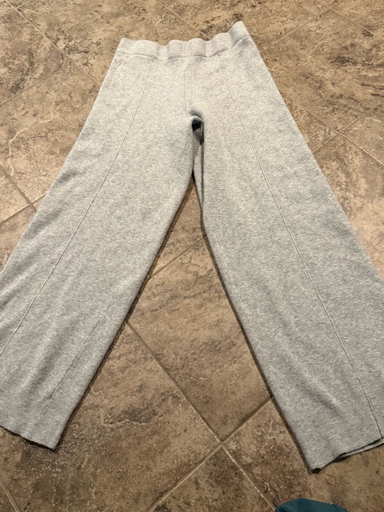 a new day Pants - NWOT Light Gray Knit Wide-Leg Pants
